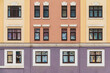 © dr_verner - Many windows in a row on the facade of the modern urban apartment building front view, Krasnaya Polyana, Sochi, Krasnodar Krai, Russia