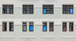 © dr_verner - Many windows in a row on the facade of the modern urban apartment building front view, Krasnaya Polyana, Sochi, Krasnodar Krai, Russia