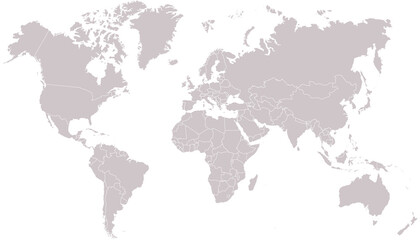  World map. Color vector modern.	