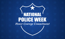 National Police Week Background. Poster, Card, Banner And Background