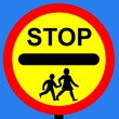 School crossing patrol order sign on this road 