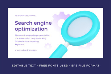 Poster - Search engine information banner template