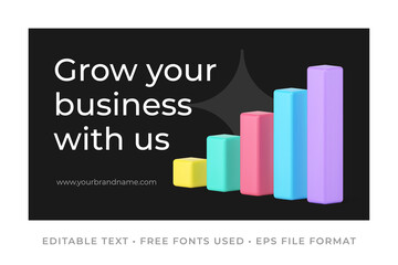 Poster - Grow your business with us banner template