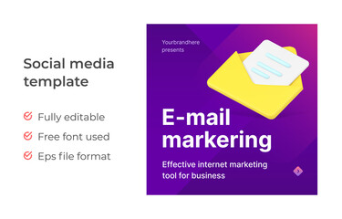Poster - Email marketing business social media post template