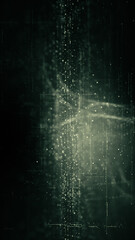 Leinwandbilder - Vertical screen Format : Futuristic abstract de-focus Metaverse data matrix, meta, telemetry and encrypt numbers display with particles simulation in cyber space environment for HUD background