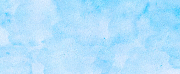 Wall Mural - watercolor illustration cloudy art abstract blue color texture background, clouds and sky pattern. w