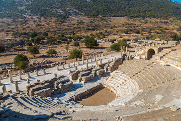 Fototapete - Small theater in Ephesus, Turkey