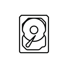 Wall Mural - Hard disk isolated icon design template