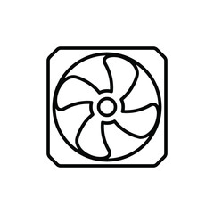 Wall Mural - Fan case isolated icon design template