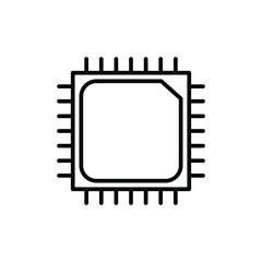 Wall Mural - Processor isolated icon design template