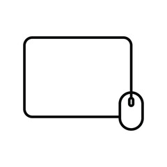 Wall Mural - Mouse pad isolated icon design template