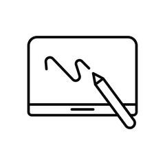 Wall Mural - Pen tablet isolated icon design template