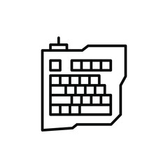 Wall Mural - Half keyboard isolated icon design template