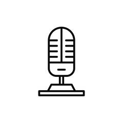 Wall Mural - Microphone isolated icon design template