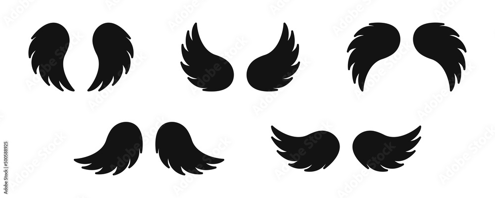 Angel wings. Wings icon isolated. Vector illustration Stock Vector ...