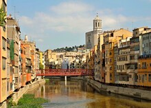 Colorful Skyline Of The Girona City - Spain 