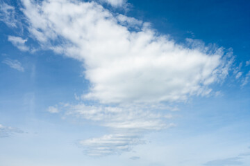 Wall Mural - Cloudscape with white cloud and blue sky.