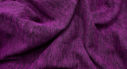 Wall Mural - violet textile cloth texture, close-up of fabrics, abstract images of fabrics. warm dark purple sweater fabric texture background wool close up. season winter autumn spring