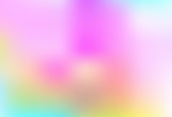 Fototapete - Light Multicolor, Rainbow vector blurred bright template.