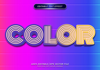 Poster - Colorful and editable text effect. line style text