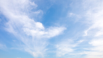 Wall Mural - blue sky and white clouds or cloudscape.