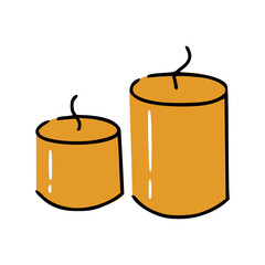 Wall Mural - Two minimalistic candles for decoration Scandinavian interior. Great for web design, instructions, cards and apps.