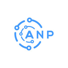 ANP Letter Technology Logo Design On White  Background. ANP Creative Initials Letter Logo Concept. ANP Letter Technology Design.