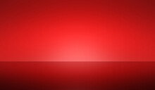 Red Gradient Wallpaper Color Illustration Background Of Bright Light Luxury Simple Room Floor Spotlight Presentation Or Empty Vivid Product Studio Stage And Blank Christmas Banner On Elegant Backdrop.