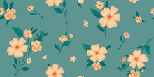 Pretty Summer Seamless Background With Small Flowers