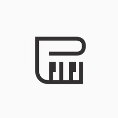 Poster - Piano Hand Logo Template Design