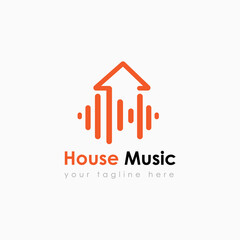 Poster - House Music Logo Template Design 