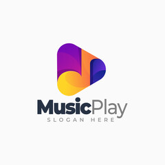 Poster - Modern Music Logo Template Design 