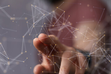 Wall Mural - internet connection in outer space