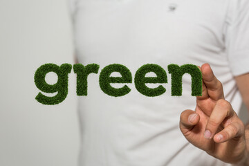 Poster - Hands holding green nature business