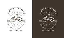 Vintage Retro Bicycle Concept Design Illustration
