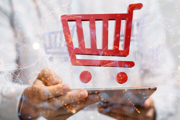 Shopping Cart Flat Design E-Commerce Icon