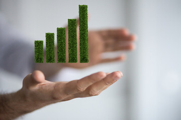 green ecological growth concept - 3d rendering