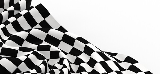Aufkleber - finish flag digital 3d race