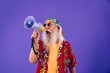 © oneinchpunch - Stylish senior man portrait - Cool hipster senior male adult with gray beard and hair