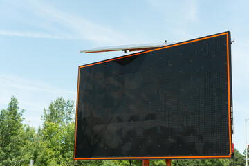 blank billboard on the road