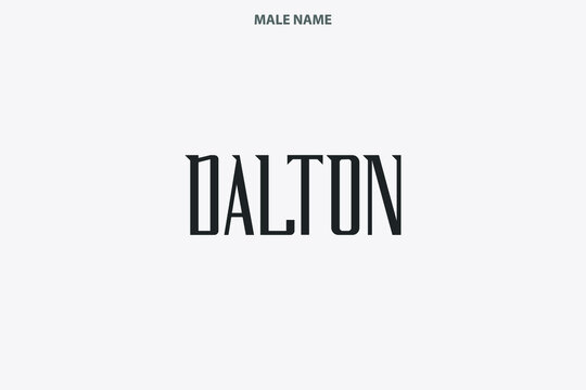 Dalton Male Name Modern Calligraphy Bold Text Design