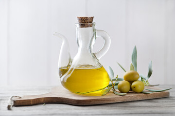 Wall Mural - Olive oil bottle