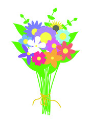  Colorful simple bouquet of flowers