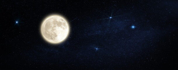 night starry sky  moon moonlight nebula dark blue  nature landscape weather forecast cosmic background 