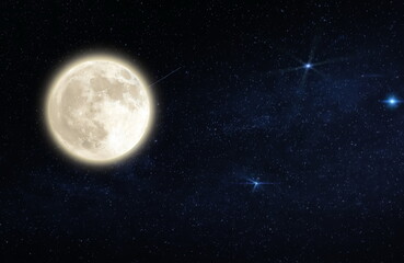 night starry sky  moon moonlight nebula dark blue  nature landscape weather forecast cosmic background 