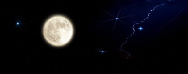 night starry sky  moon moonlight nebula dark blue  nature landscape weather forecast cosmic background 