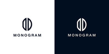 Leaf Style Initial Letter OD Monogram Logo.