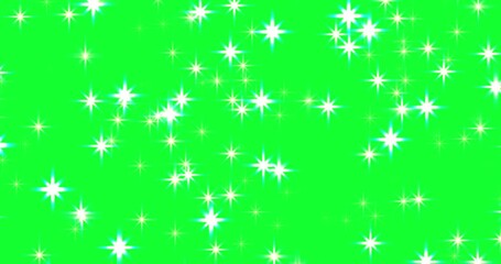 Wall Mural - cosmos, galaxy, starry sky, green screen stars blink, shine, fly, blur, animated video background of the night starry sky, screensaver with stars for overlay, copy space.