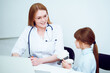 © khmelev - Female caucasian doctor examining little girl in office