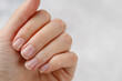© Maria - Closeup healthy natural woman's nails without nail polish. Remove gel polish.